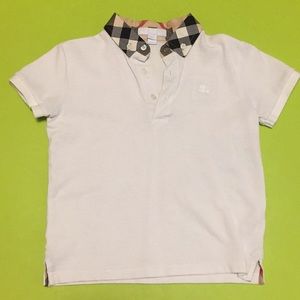 Boys Burberry polo size 7 white